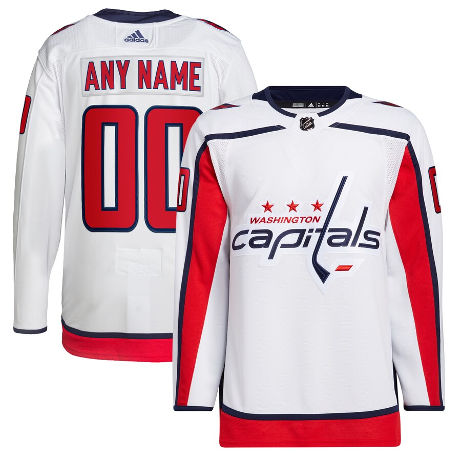 Men's Washington Capitals adidas White Away Primegreen Authentic Pro Custom Jersey - ujerseystore