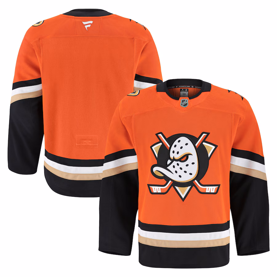 Men's Anaheim Ducks Fanatics Orange Home Authentic Pro Jersey - ujerseystore