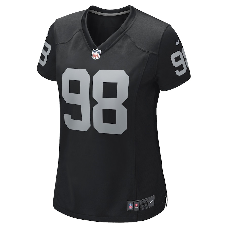 Women's Nike Maxx Crosby Black Las Vegas Raiders Jersey - ujerseystore