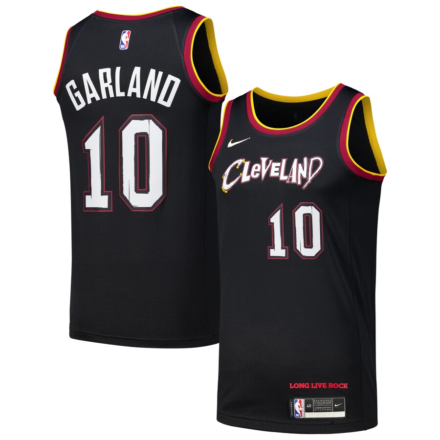 Men's Cleveland Cavaliers Darius Garland Nike Black Swingman Player Jersey - City Edition - ujerseystore