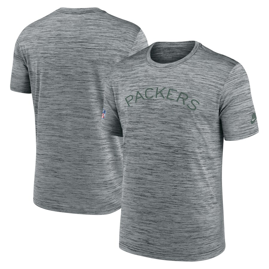 Men's Green Bay Packers Nike Gray Velocity Alternate Logo Performance T-Shirt - ujerseystore