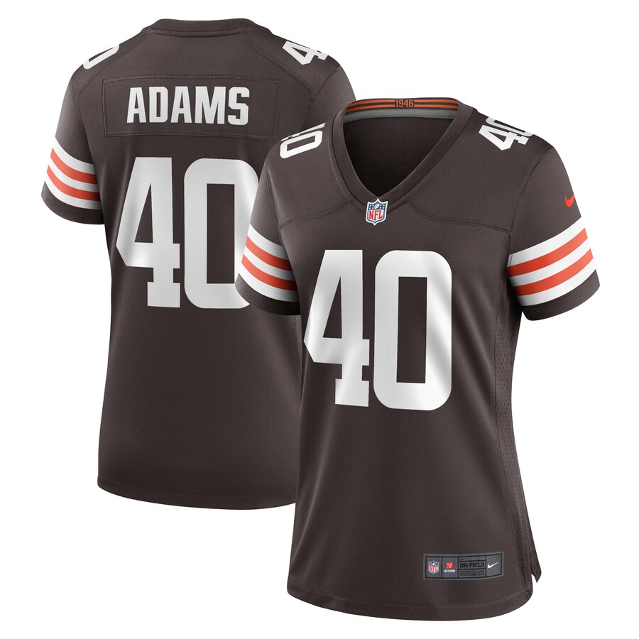 Women's Cleveland Browns Matthew Adams Nike  Brown Team Game Jersey - ujerseystore