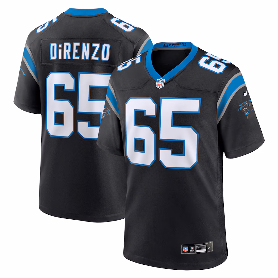 Men's Carolina Panthers J.D. DiRenzo Nike  Black  Game Jersey - ujerseystore
