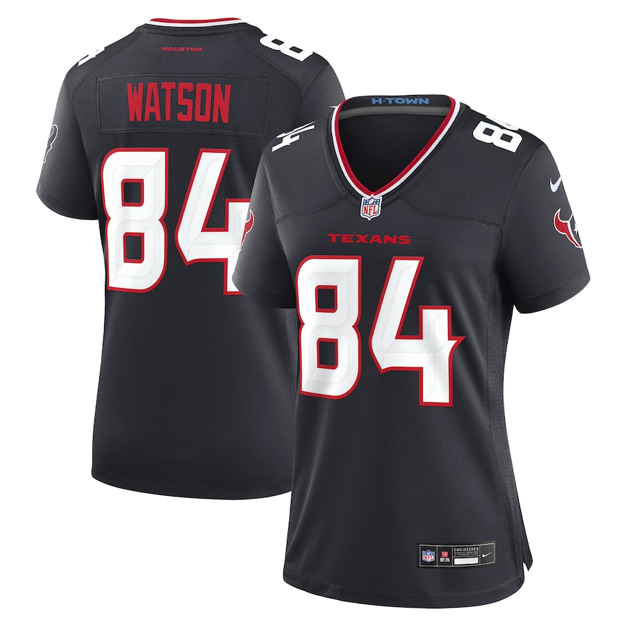 Women's Houston Texans Justin Watson Nike Navy Team Game Jersey - ujerseystore