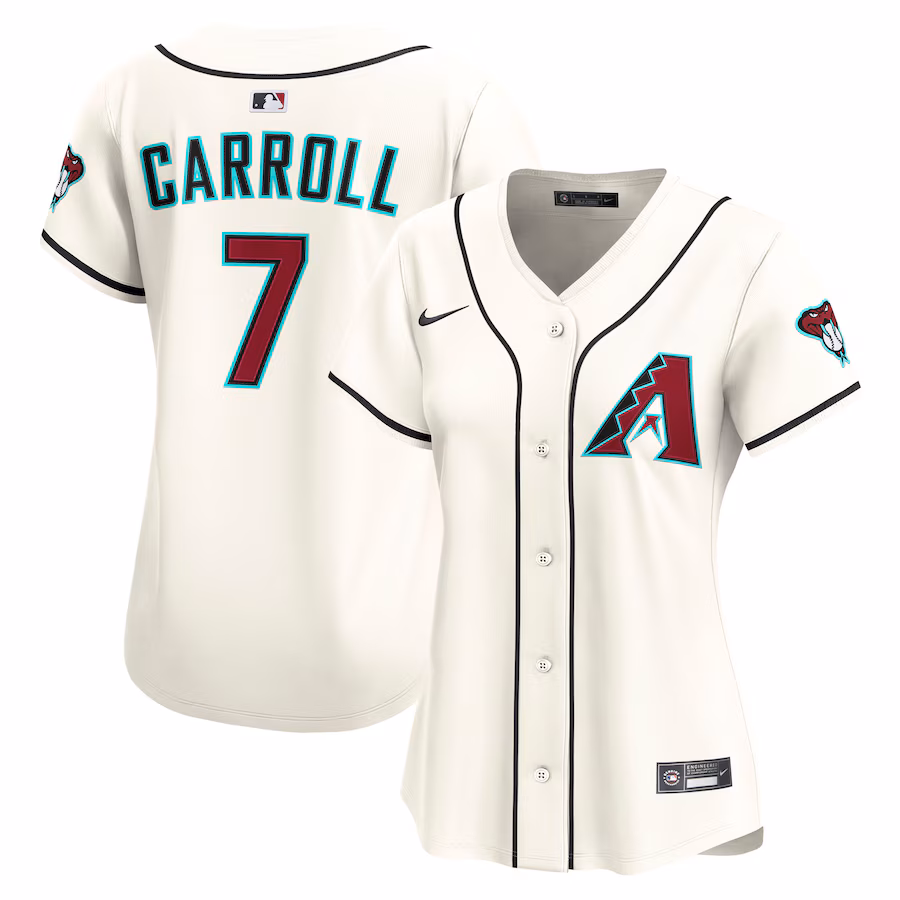 Women's Arizona Diamondbacks Corbin Carroll Nike Cream Home Limited Player Jersey - ujerseystore