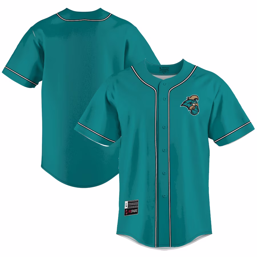 Coastal Carolina Chanticleers GameDay Greats  Lightweight Baseball Jersey - Teal - ujerseystore