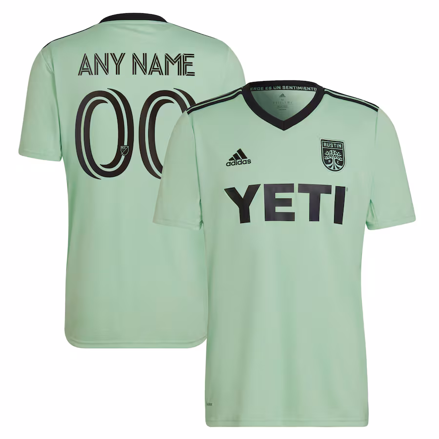 Men's Austin FC adidas Mint 2022 The Sentimiento Kit Replica Custom Jersey - ujerseystore