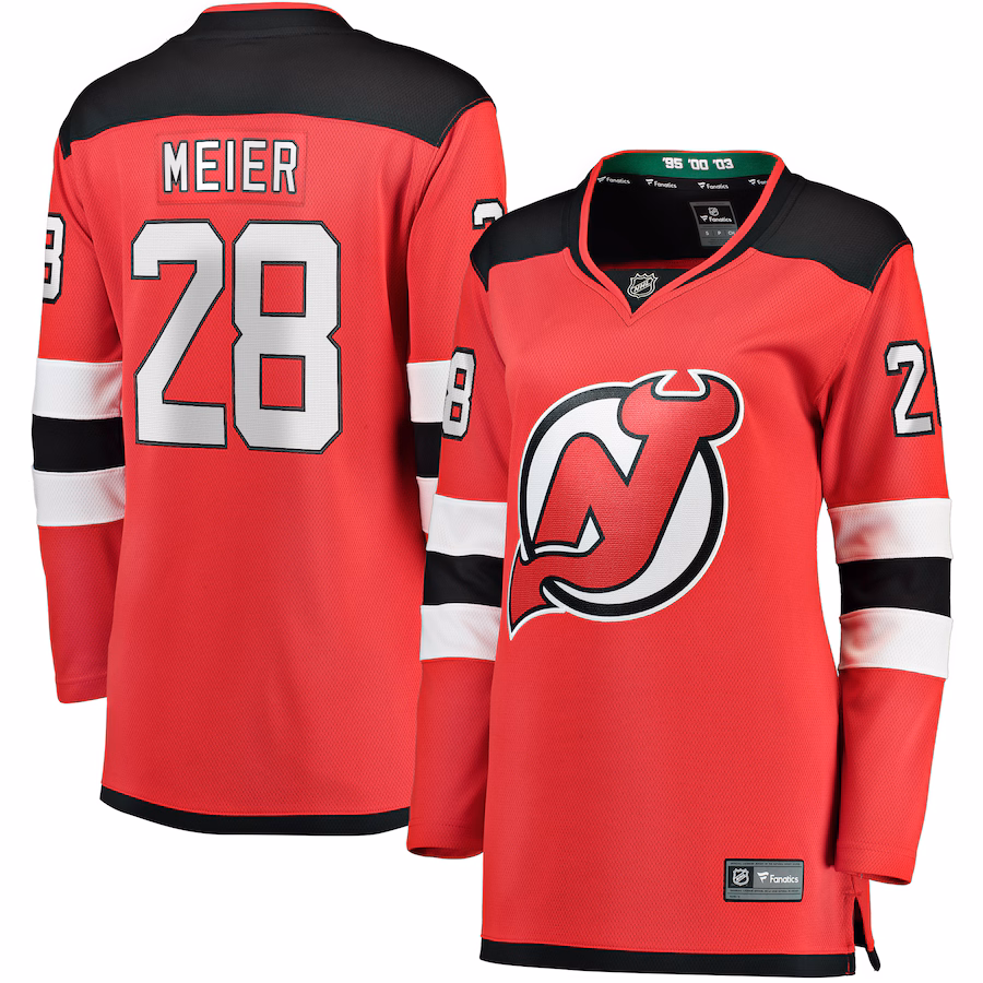 Women's New Jersey Devils Timo Meier Fanatics Red Home Breakaway Player Jersey - ujerseystore