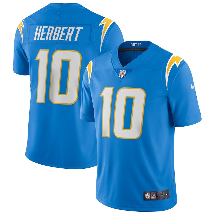 Men's Los Angeles Chargers Justin Herbert Nike Powder Blue Vapor Limited Jersey - ujerseystore