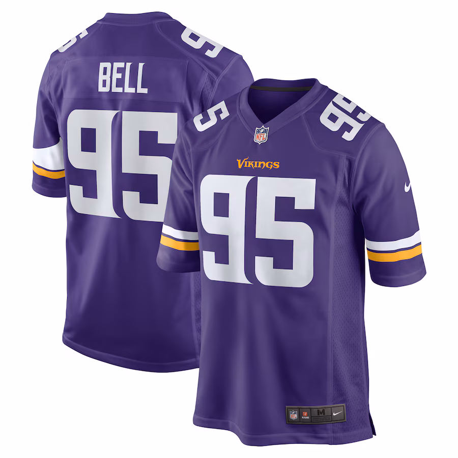 Men's Minnesota Vikings Travis Bell Nike Purple Game Jersey - ujerseystore