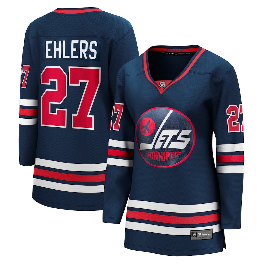 Women's Winnipeg Jets Nikolaj Ehlers Fanatics Navy Premier Breakaway Player Jersey - ujerseystore