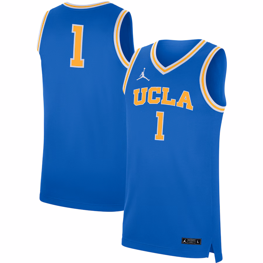 #1 UCLA Bruins Jordan Brand Replica Basketball Jersey - Blue - ujerseystore