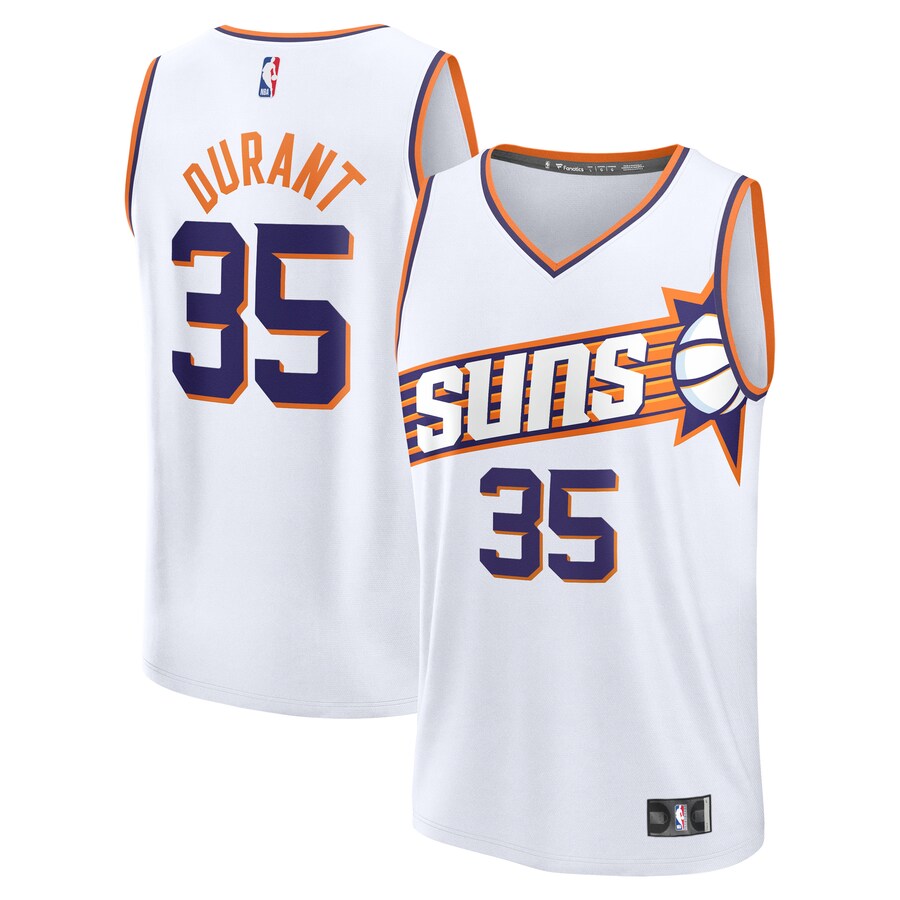 Men's Phoenix Suns Kevin Durant Fanatics White Fast Break Replica Player Jersey - Association Edition - ujerseystore