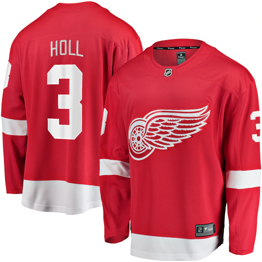 Men's Detroit Red Wings Justin Holl Fanatics Red Home Breakaway Jersey - ujerseystore