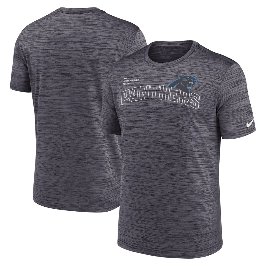 Men's Carolina Panthers  Nike Black Velocity Arch Performance T-Shirt - ujerseystore
