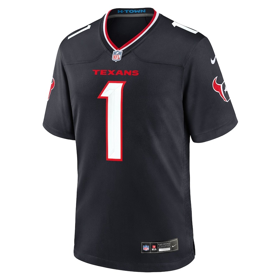 Men's Houston Texans Stefon Diggs Nike Navy Game Jersey - ujerseystore