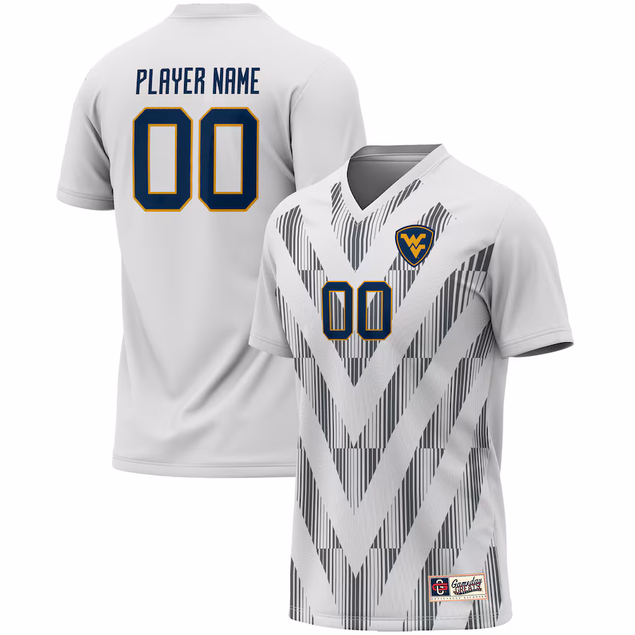 West Virginia Mountaineers GameDay Greats Unisex Pick-A-Player NIL Lightweight Soccer Jersey - White - ujerseystore