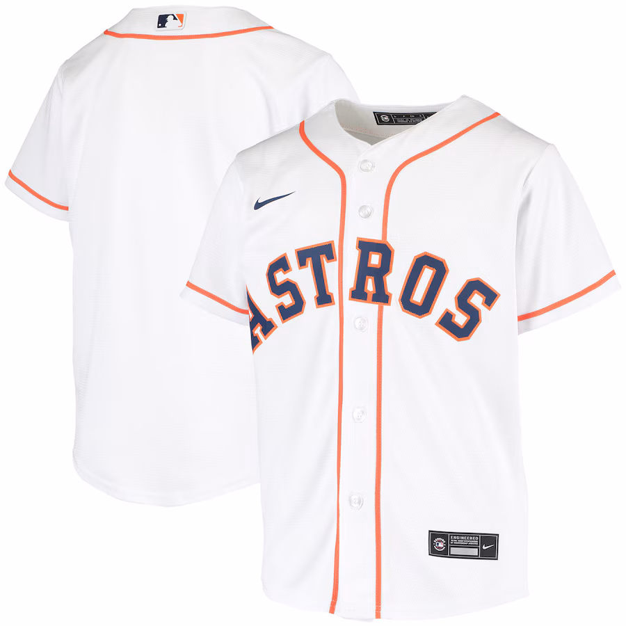 Youth Houston Astros Nike White Home Replica Team Jersey - ujerseystore