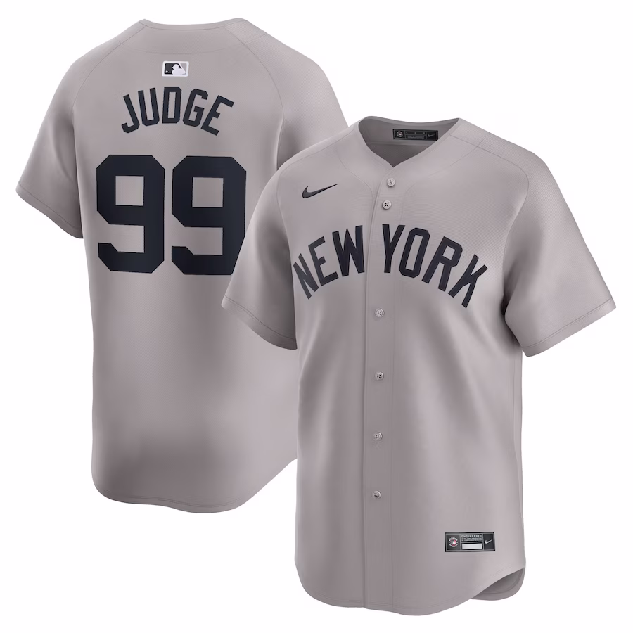 Men's New York Yankees Aaron Judge Nike Gray Away Limited Player Jersey - ujerseystore