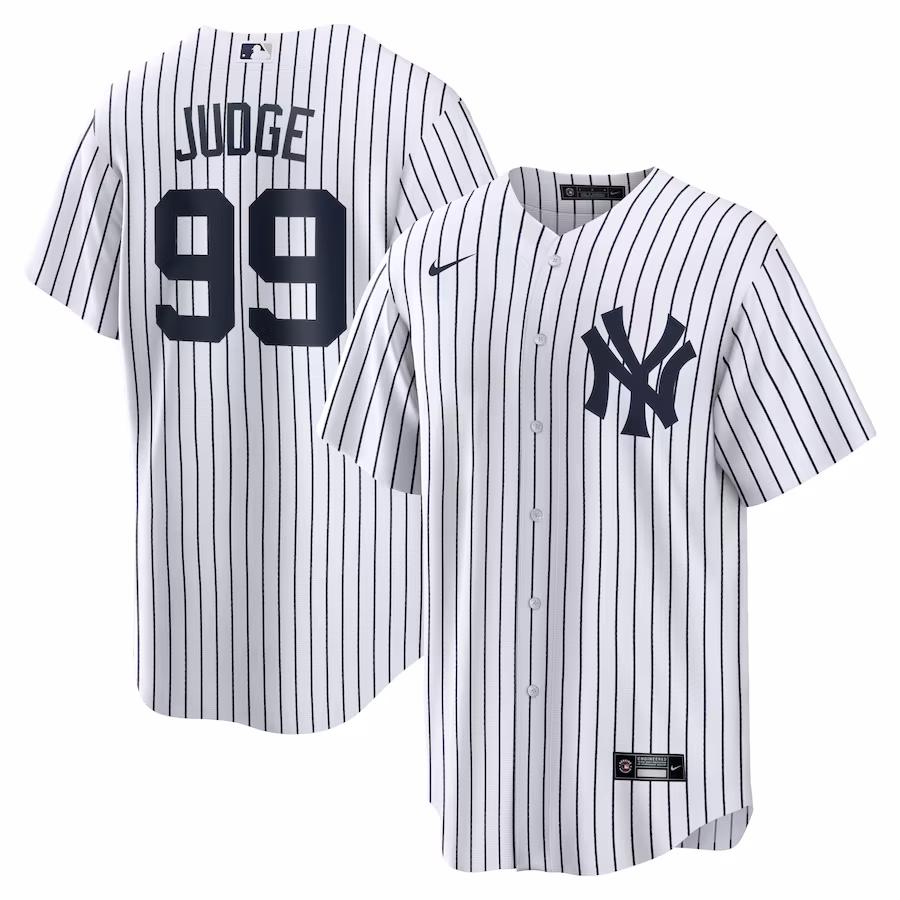 Men's New York Yankees Aaron Judge Nike White Home Replica Player Name Jersey - ujerseystore