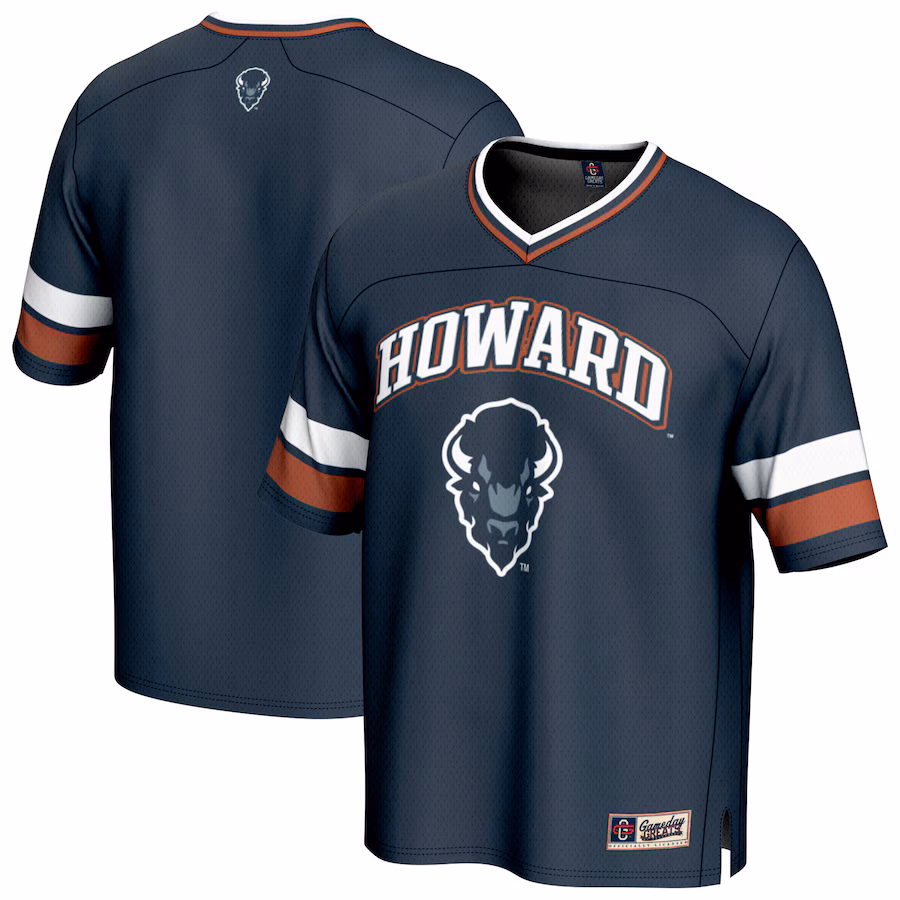 Youth GameDay Greats Navy Howard Bison Spirit Football Jersey - ujerseystore