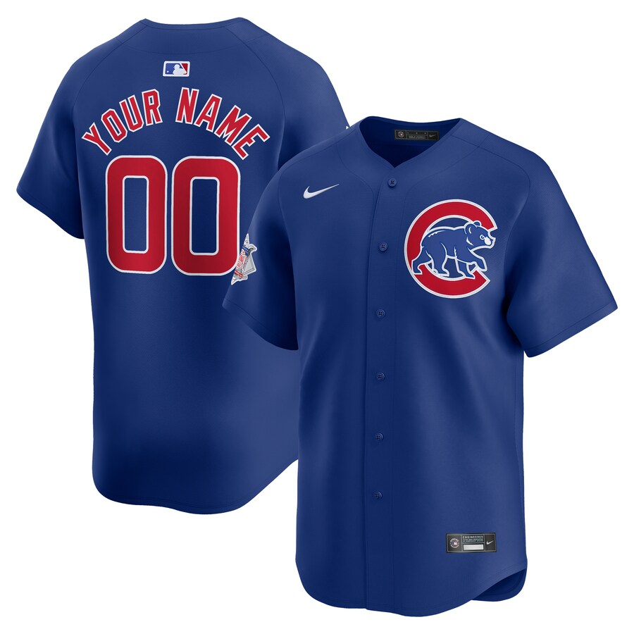 Men's Chicago Cubs  Nike Royal  Alternate Limited Custom Jersey - ujerseystore