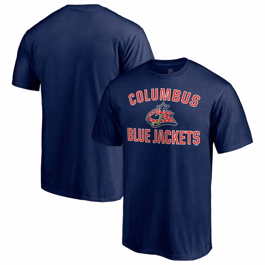 Men's Columbus Blue Jackets Navy Special Edition Victory Arch T-Shirt - ujerseystore