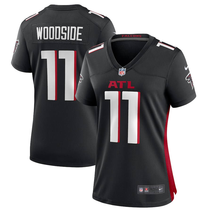 Women's Atlanta Falcons Logan Woodside Nike  Black Team Game Jersey - ujerseystore