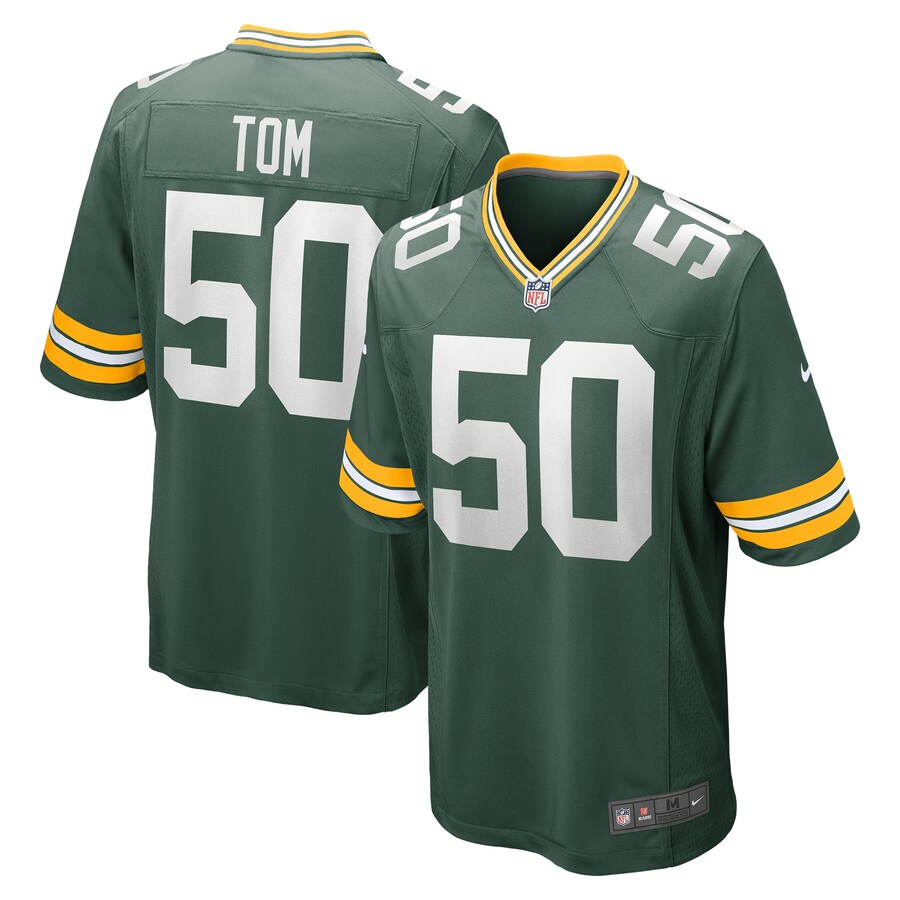 Men's Green Bay Packers Zach Tom Nike Green Game Player Jersey - ujerseystore