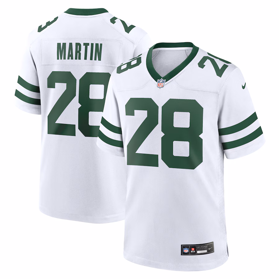 Men's New York Jets Curtis Martin Nike White Legacy Retired Player Game Jersey - ujerseystore