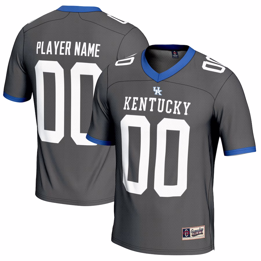Kentucky Wildcats GameDay Greats NIL Pick-A-Player Football Jersey - Charcoal - ujerseystore