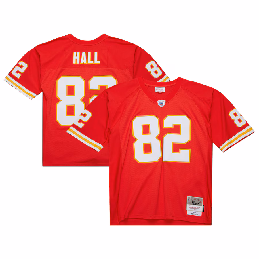 Men's Kansas City Chiefs Dante Hall Mitchell & Ness Red 2002 Legacy Replica Jersey - ujerseystore