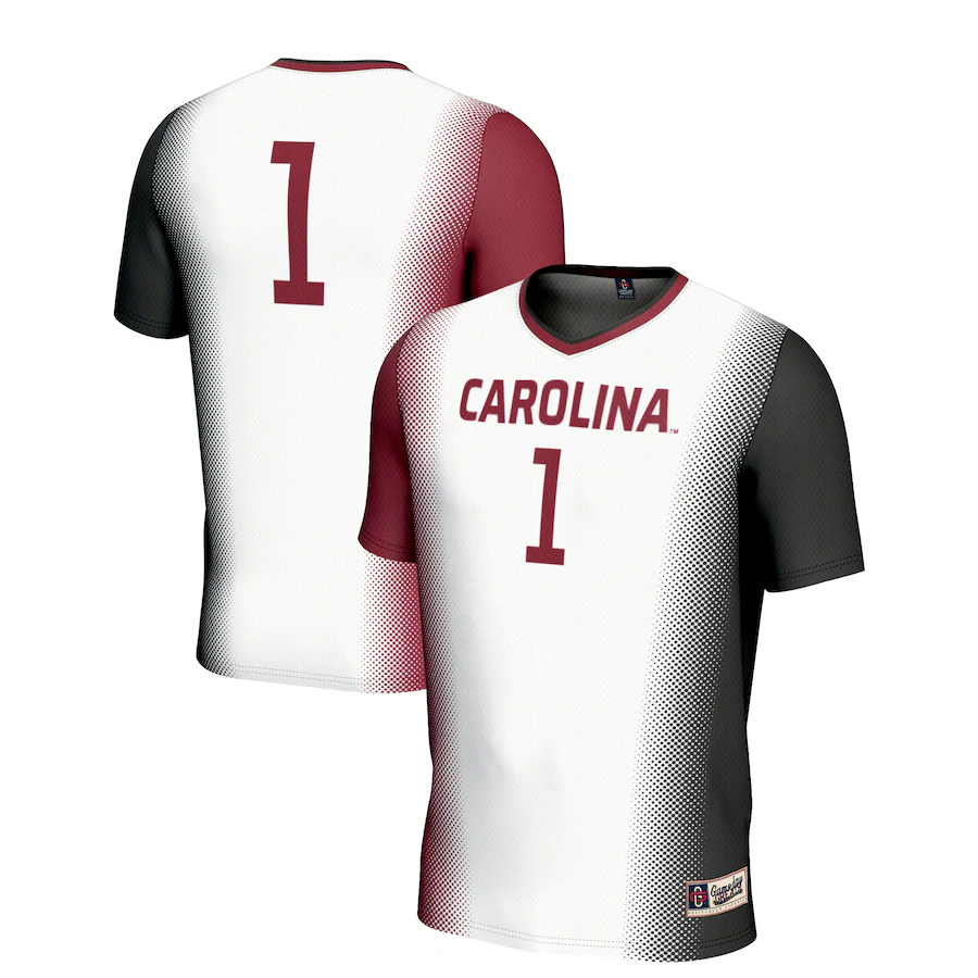 Youth GameDay Greats White #1 South Carolina Gamecocks  Lightweight Women's Soccer Jersey - ujerseystore