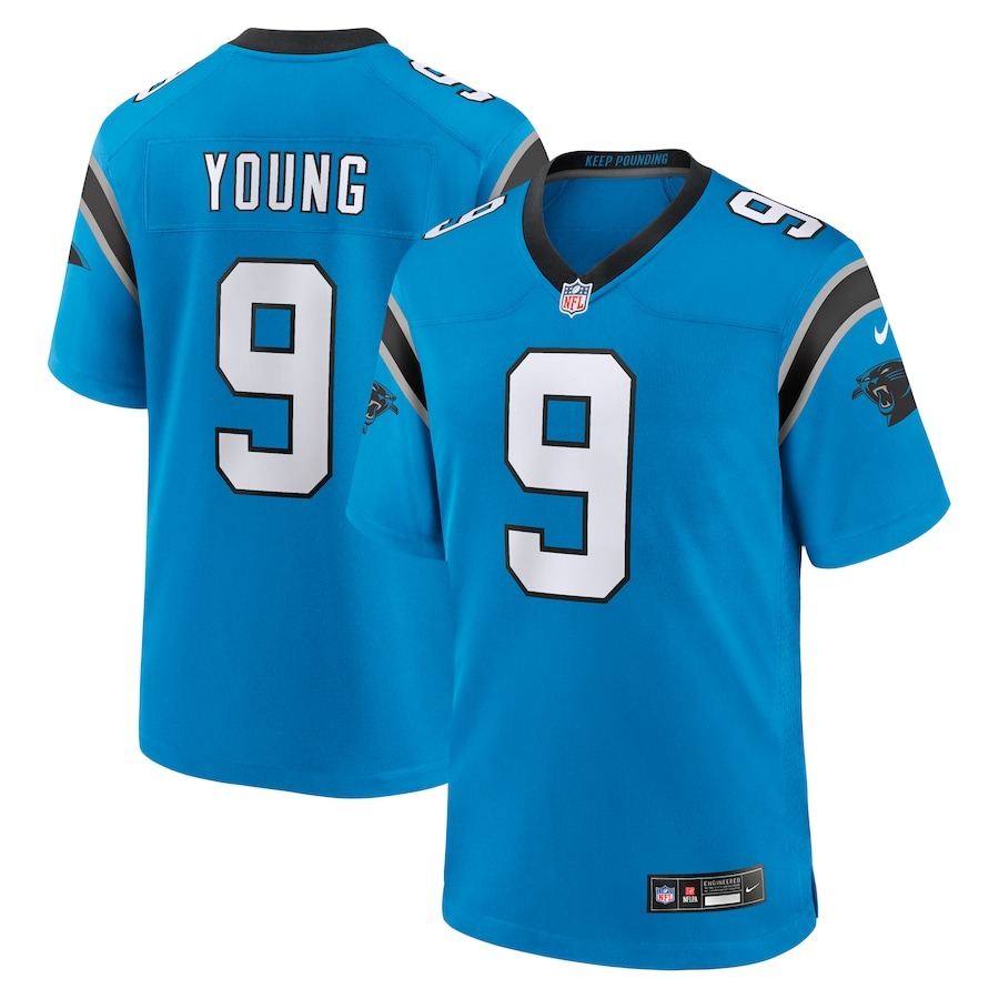 Men's Carolina Panthers Bryce Young Nike Blue 2023 NFL Draft First Round Pick Alternate Game Jersey - ujerseystore