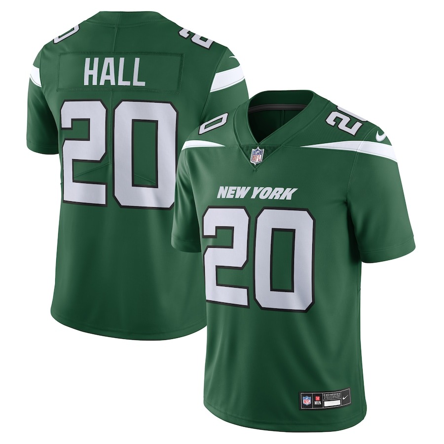 Men's New York Jets Breece Hall Nike Gotham Green Vapor Untouchable Limited Jersey - ujerseystore
