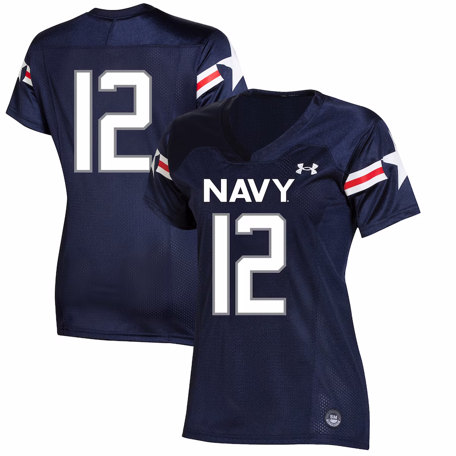 #12 Navy Midshipmen Under Armour Women's Rivalry Replica Jersey - Navy - ujerseystore