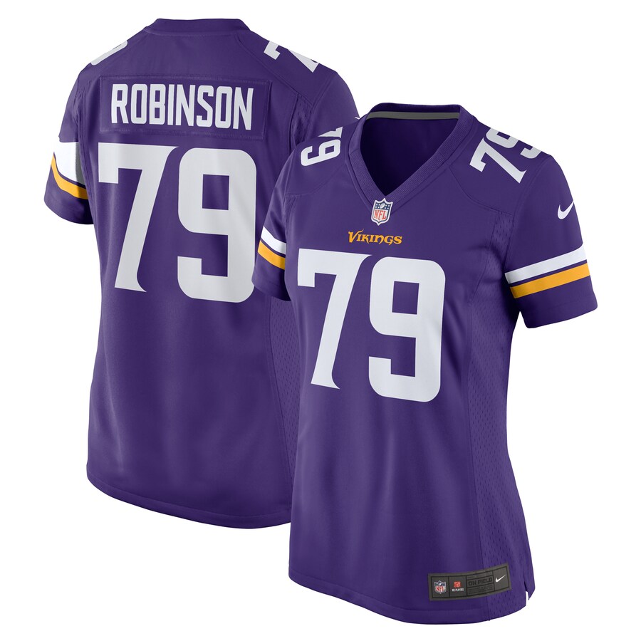 Women's Minnesota Vikings Tyrese Robinson Nike  Purple Team Game Jersey - ujerseystore