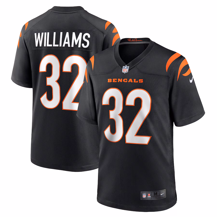 Men's Cincinnati Bengals Trayveon Williams Nike Black Game Jersey - ujerseystore