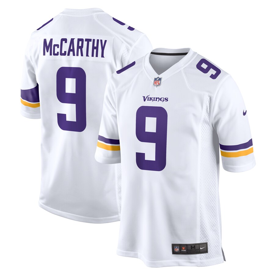 Men's Minnesota Vikings J.J. McCarthy Nike  White Game Jersey - ujerseystore
