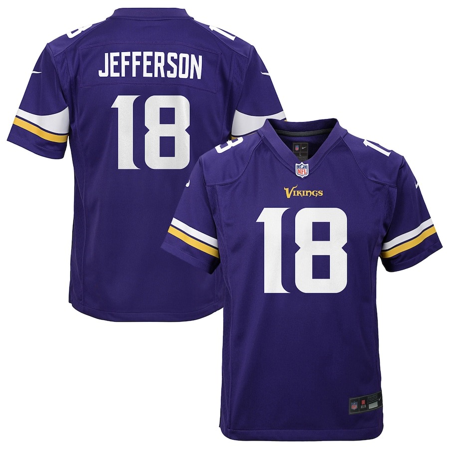 Youth Minnesota Vikings Justin Jefferson Nike Purple Game Jersey - ujerseystore