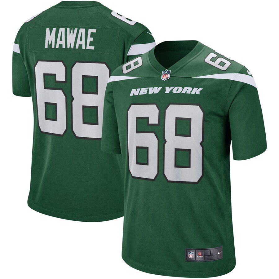 Men's New York Jets Kevin Mawae Nike Gotham Green Game Retired Player Jersey - ujerseystore