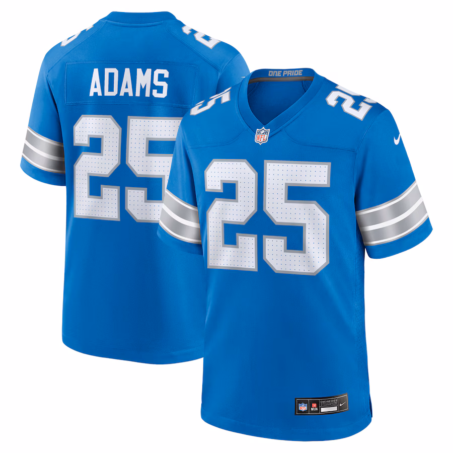 Men's Detroit Lions Jamal Adams Nike Blue Team Game Jersey - ujerseystore