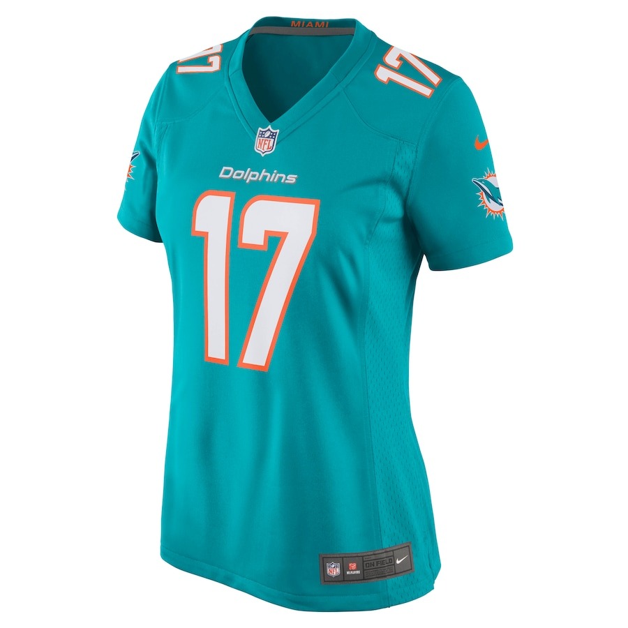 Women's Miami Dolphins Jaylen Waddle Nike Aqua Game Player Jersey - ujerseystore
