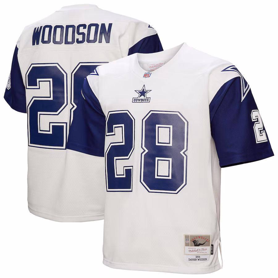 Men's Dallas Cowboys Darren Woodson Mitchell & Ness White 1994 Alternate Legacy Replica Jersey - ujerseystore