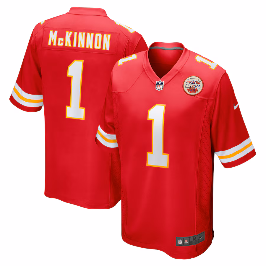 Men's Kansas City Chiefs Jerick McKinnon Nike Red Game Player Jersey - ujerseystore