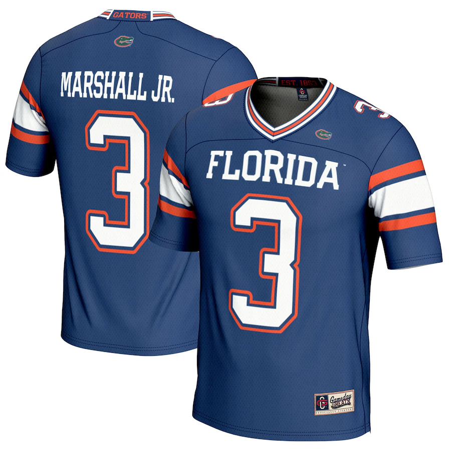 Jason Marshall Jr. Florida Gators GameDay Greats NIL Player Football Jersey - Royal - ujerseystore