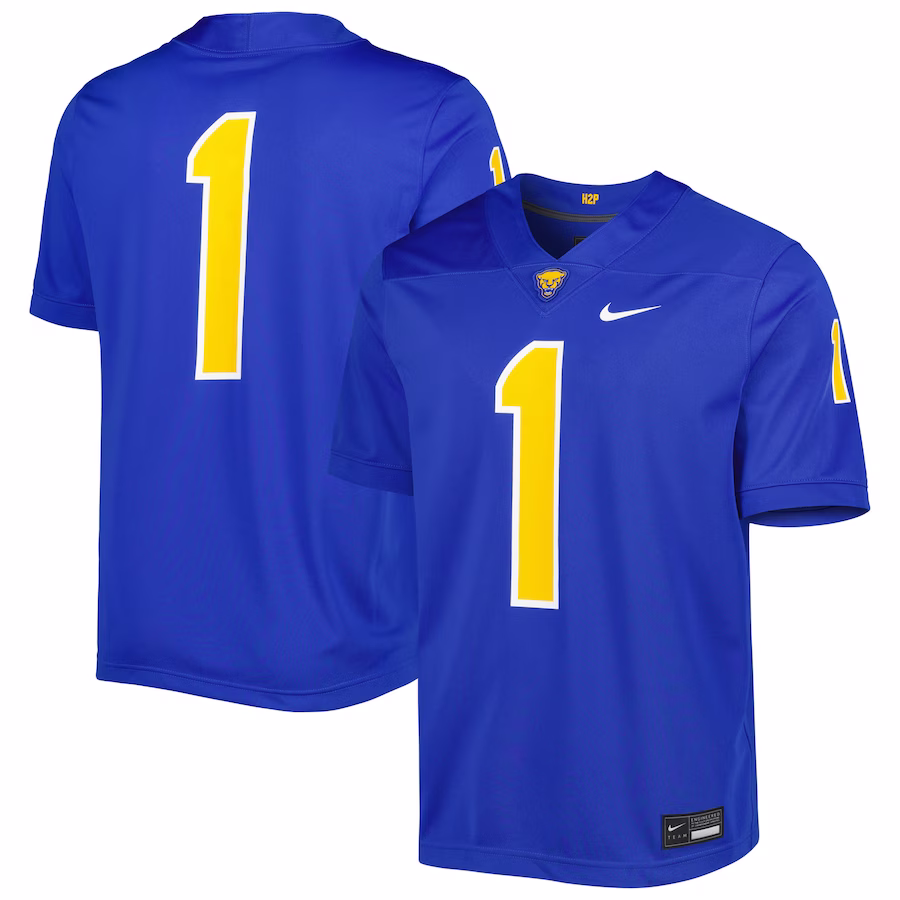 #1 Pitt Panthers Nike Untouchable Football Jersey - Royal - ujerseystore