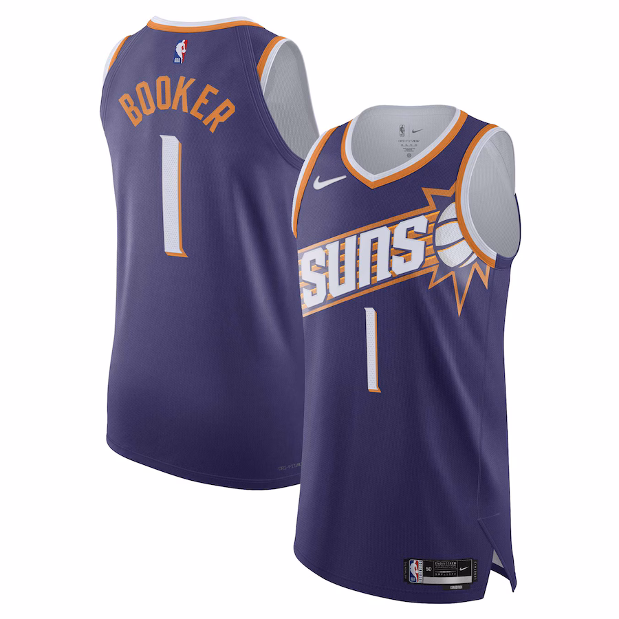 Men's Phoenix Suns Devin Booker Nike Purple Authentic Jersey - Icon Edition - ujerseystore