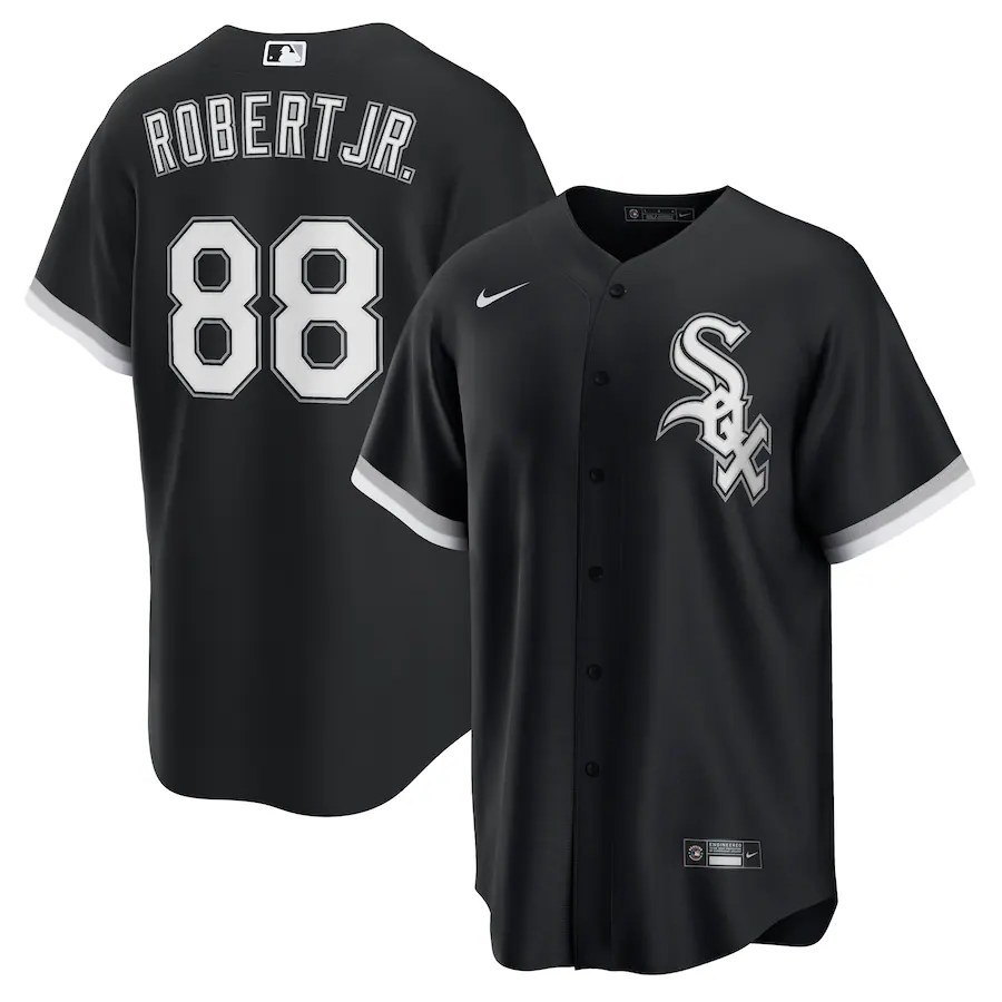 Men's Chicago White Sox Luis Robert Jr. Nike Black Alternate Replica Player Jersey - ujerseystore