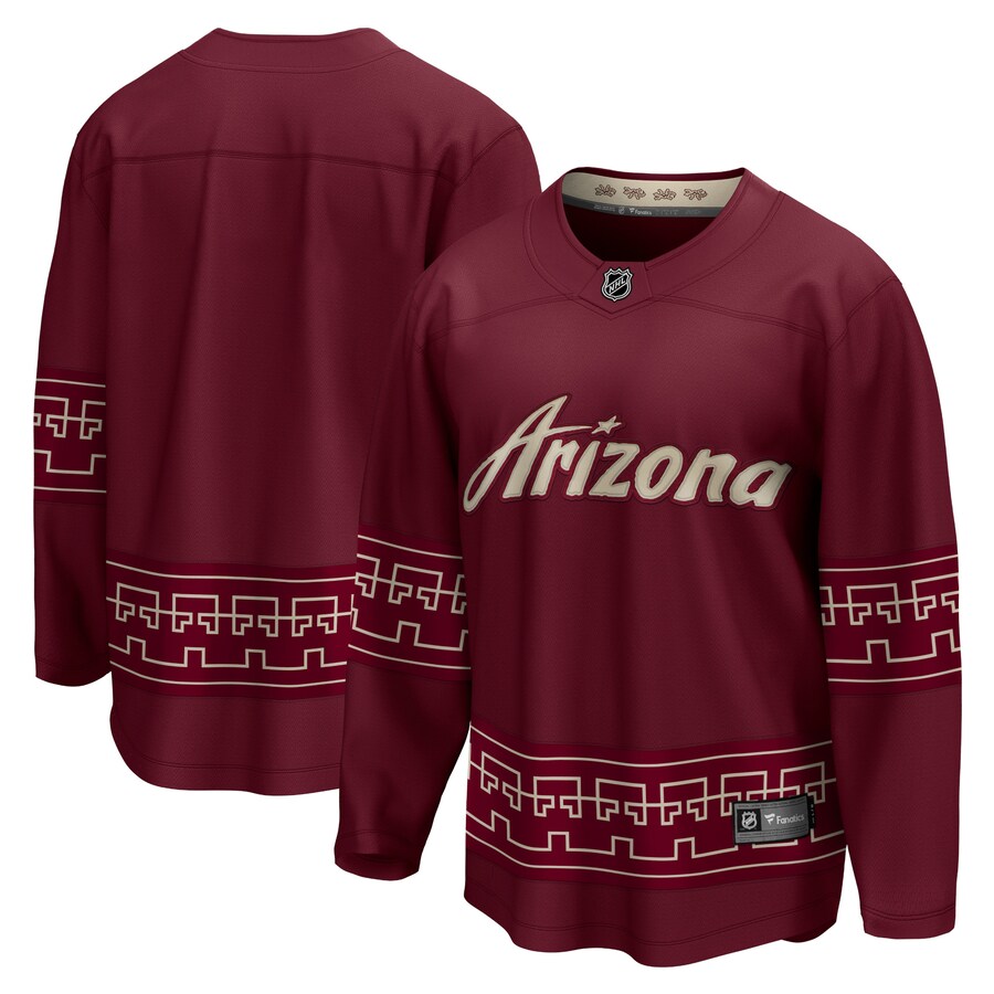 Men's Arizona Coyotes Fanatics Branded Garnet Alternate 2022/23 Premier Breakaway Jersey - ujerseystore